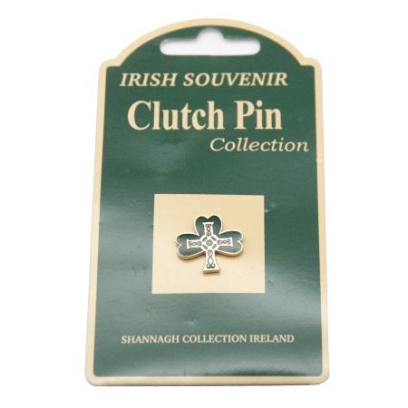 Lapel pin with epoxy 4 Irish souvenir clutch pin